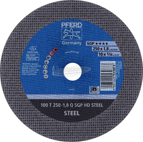 PFERD vágókorong HEAVY-DUTY 100 T Q SGP HD STEEL több méretben