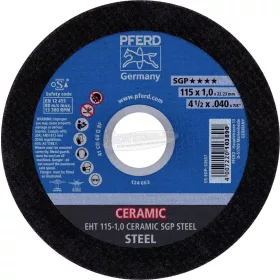 PFERD vágókorong EHT 115-1,0 CERAMIC SGP STEEL 61301510