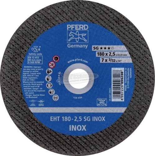 PFERD vágókorong EHT 180-2,5 SG INOX 61326423