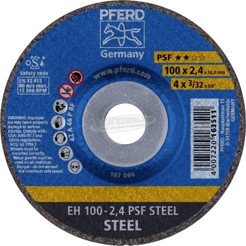 PFERD vágókorong EH 100-2,4 PSF STEEL/16,0 61739116