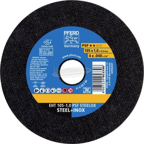 PFERD vágókorong EHT 105-1,0 PSF STEELOX/16,0 61741105