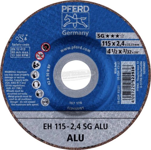 PFERD vágókorong EH 115-2,4 SG ALU 61340312