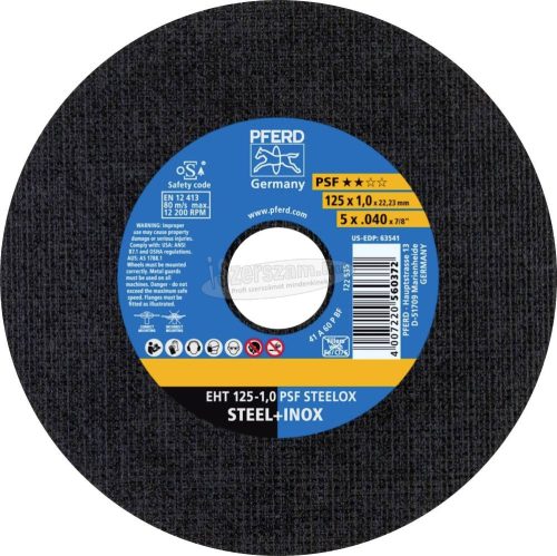 PFERD vágókorong EHT 125-1,0 PSF STEELOX 61721100
