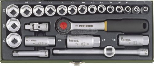 PROXXON Dugókulcs készlet 3/8", 6 lap 4-24mm 24 részes 23110