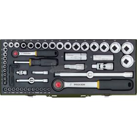   PROXXON Dugókulcs készlet 1/4"-1/2", 6 lap 4-32mm 56 részes 23040