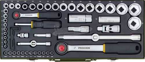 PROXXON Dugókulcs készlet 1/4"-1/2", 6 lap 4-32mm 56 részes 23040