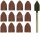 Proxxon Micromot 28 987 Csiszolósapka kúpos, 13x9mm, 10 részes 28987