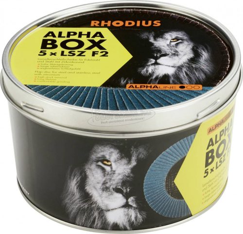 Rhodius 209317 LSZ F2 BOX lamellás csiszolótányér 125x22,23mm K80 INOX ferde 125mm 5db 209317