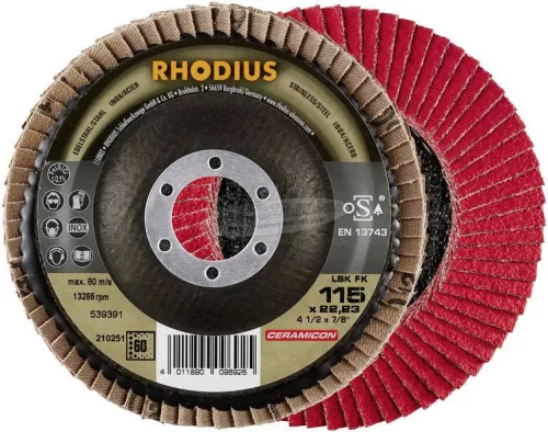 Rhodius 210251 LSK FK lamellás csiszolótányér 115x22,23-P60 115mm 1db 210251