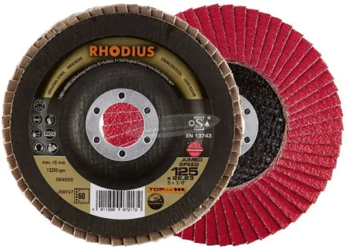 Rhodius 208747 JUMBO SPEED lamellás csiszolótányér 125x22,23-P60 125mm 1db 208747