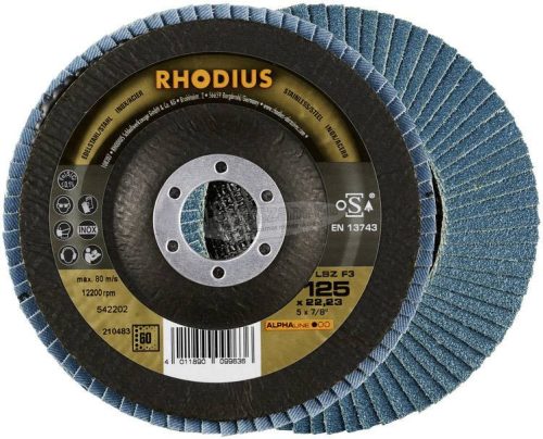 Rhodius 210665 Rhodius LSZ F3 lamellás csiszolótányér 125x22,23-K60 125mm 1db 210665