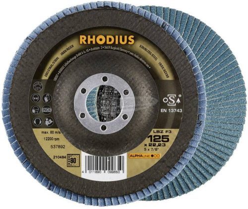 Rhodius 210484 Rhodius LSZ F3 lamellás csiszolótányér 125x22,23-P80 125mm 1db 210484