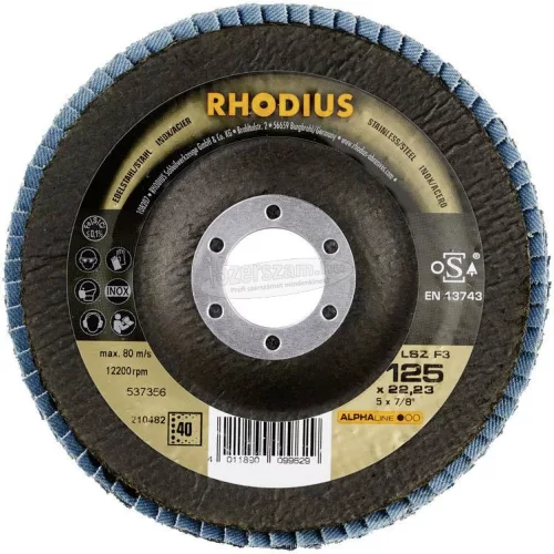 Rhodius 210482 LSZ F3 Fan Disc 125x22,23-P40 125mm 1db 210482