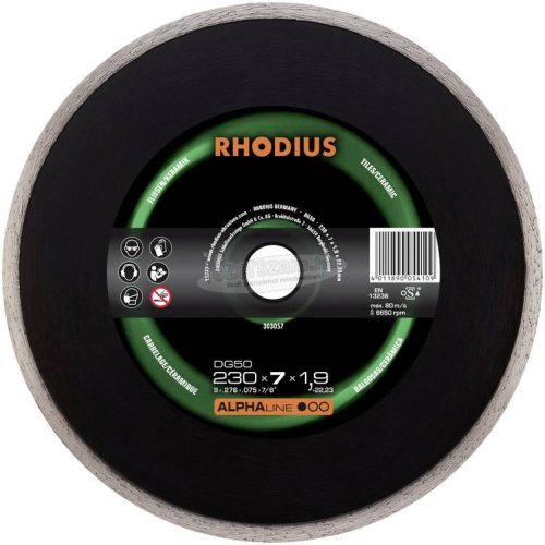 Rhodius 303053 DG50 Gyémánt vágótárcsa 115mm 1db 303053