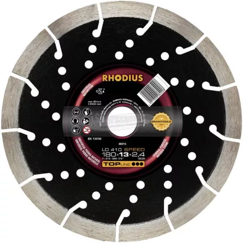 Rhodius 303715 LD410 SPEED Gyémánt vágótárcsa 180mm 1db 303715