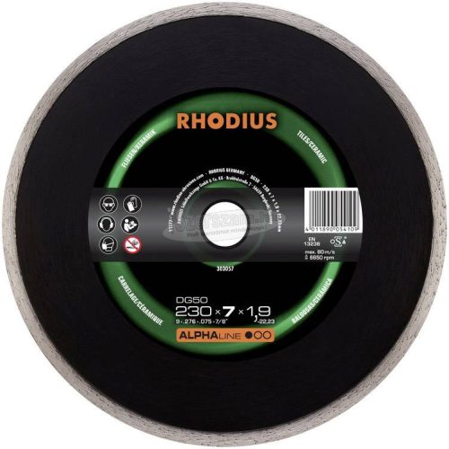 Rhodius 303054 DG50 Gyémánt vágótárcsa 125mm 1db 303054