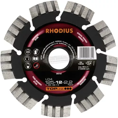Rhodius 303161 LD4 Gyémánt vágótárcsa 125mm 1db 303161