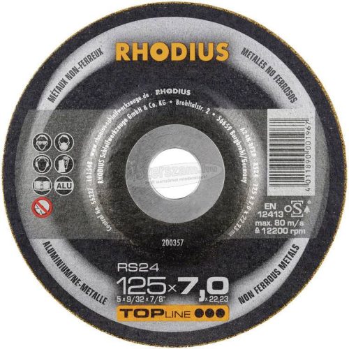 Rhodius 200357 RS24 Nagyolótárcsa, hajlított 125mm 22.23mm 1db 200357