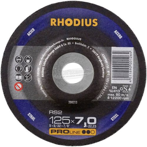 Rhodius 200184 RS2 Nagyolótárcsa, hajlított 115mm 22.23mm 1db 200184