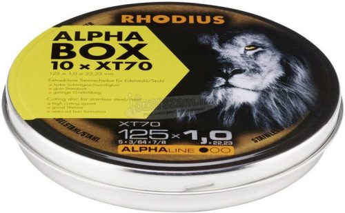 Rhodius XT70 BOX 208226 Vágótárcsa, egyenes 125mm 22.23mm 10db 208226
