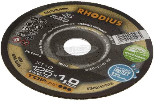Rhodius XT10 206163 Vágótárcsa, egyenes 125mm 22.23mm 1db 206163