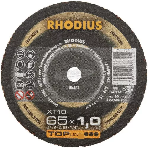 Rhodius XT10 MINI 206801 Vágótárcsa, egyenes 65mm 6mm 1db 206801