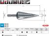 RUKO 101052H lépcsős fúró 4-30mm HSS/105mm 1db 101052H