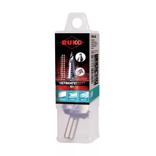 RUKO 101652P lépcsős fúró 1db 8-30mm HSS/94.5mm 1db 101652P