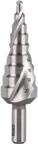 RUKO 101051 lépcsős fúró 4-20mm HSS/75mm 3 oldalú szár 1db 101051