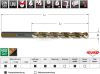 RUKO 228050 HSSE-Co 5 csigafúró 5mm/86mm DIN 338 1db 228050