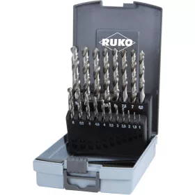   RUKO 214214RO HSS-G Fém csigafúró készlet 19 részes DIN 338 hengeres 1 készlet 214214RO