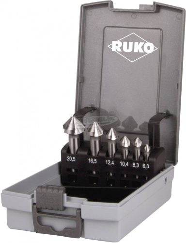 RUKO 102152RO Kúpsüllyesztő készlet 6 részes 6.3/8.3/10.4/12.4/16.5/20.5mm HSS hengeres 1 készlet 102152RO