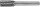 RUKO Keményfém maróstift, hengeres, lapos fejű 3mm átmérőjű 116047