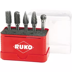   RUKO 116004 Turbómaró Keményfém 10mm Szár átmérő 6mm 5 részes 116004