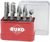 RUKO Keményfém maróstift, frézer készlet 10 részes 6mm-es szárral RUKO 116002