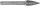 RUKO Keményfém maróstift, kúpos, hegyes fejű 3mm átmérőjű 116049 116049