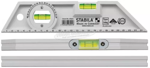 Stabila Type 104 ALLROUND 6901 Mini vízmérték 25 cm 1mm/m 6901