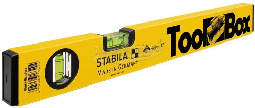 Stabila Toolbox 16320 Könnyűfém vízmérték 43 cm 0.5mm/m 16320