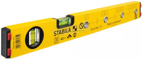 Stabila Type 70 Electric 16136/1 Villanyszerelő vízmérték 120 cm 0.5mm/m 16136/1