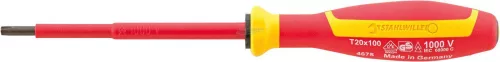 Stahlwille 4675 szigetelt VDE 1000V T8 TX SCHRAUBENDREHER MIT DRALL GRIFF TX csavarhúzó T 8 46753008