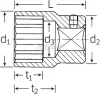 Stahlwille 55 A 15/16 05410046 kettős hatlap Dugókulcs 15/16 3/4" (20mm) 5410046