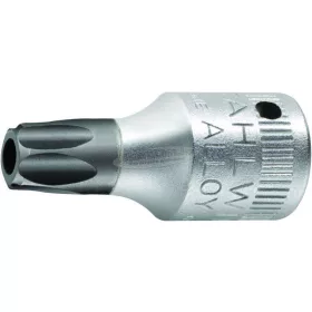   Stahlwille 44 KTXB T 10 SCHRAUBENDREHEREINSATZ 1/4" ZOLL-MIT BOHRUNG 01351010 1/4" rátűzőkulcs (bit-dugókulcs) T 10 1/4" 1351010