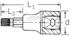 Stahlwille 54 X M 10 03060010 Sokszög (XZN) Rátűzőkulcs M10 1/2" 3060010