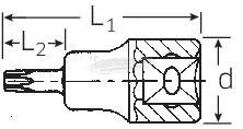 Stahlwille 54 TX T 20 03100020 TORX Rátűzőkulcs T 20 1/2" 3100020