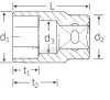 Stahlwille 52 22 03030022 6szög Dugókulcs 22mm 1/2" 3030022