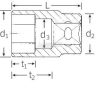 Stahlwille 52 27 03030027 6szög Dugókulcs 27mm 1/2" 3030027