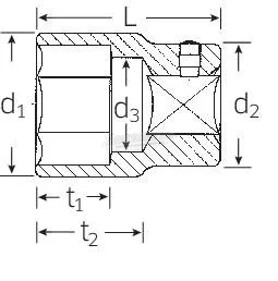 Stahlwille 55 30 05010030 6szög Dugókulcs 30mm 3/4" (20mm) 5010030