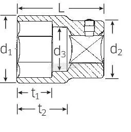 Stahlwille 55 22 05010022 6szög Dugókulcs 22mm 3/4" (20mm) 5010022