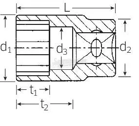 Stahlwille 40 4 01010004 6szög Dugókulcs 4mm 1/4" 1010004