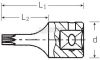 Stahlwille 44 KTX T 10 01350010 TORX Rátűzőkulcs T 10 1/4" 1350010